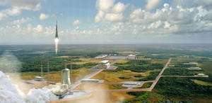Grâce à son positionnement plus près de l’équateur, la Guyane permet aux Soyouz de placer 3 tonnes de charge utile en orbite géostationnaire, contre 1,7 tonne depuis Baïkonour, au Kazakhstan. © Cnes / Esa / D. Ducros Grâce à son positionnement plus près de l’équateur, la Guyane permet aux Soyouz de placer 3 tonnes de charge utile en orbite géostationnaire, contre 1,7 tonne depuis Baïkonour, au Kazakhstan. © Cnes / Esa / D. Ducros