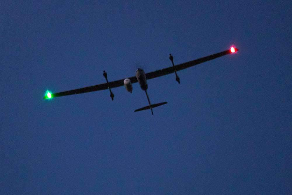 Une photo de la version modifiée du drone pendant son vol record. © Lockheed Martin