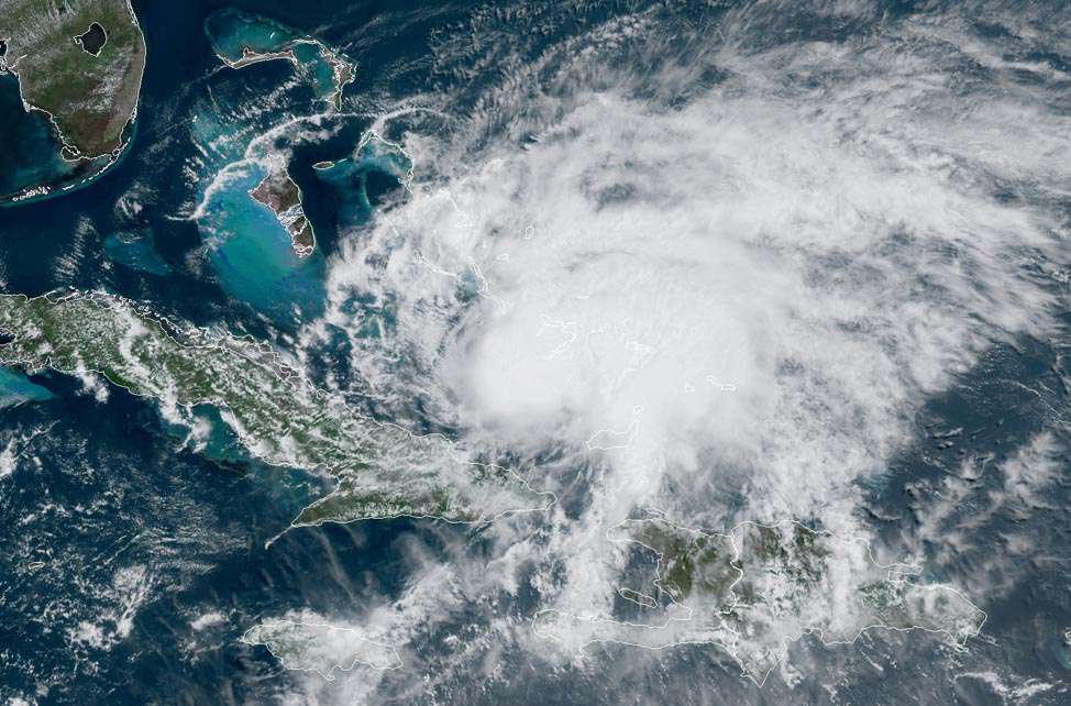 Image satellite de l'ouragan Isaias prise le 31 juillet 2020. © NOAA, RAMMB