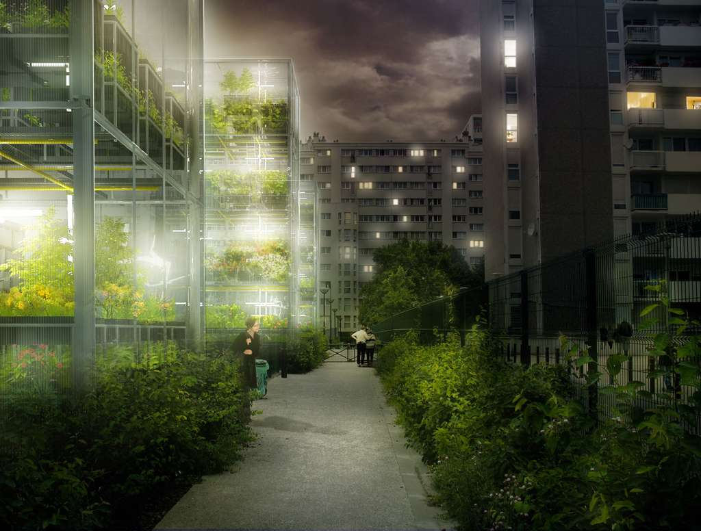 La Mini ferme, semblable à des serres urbaines verticales La Mini ferme, semblable à des serres urbaines verticales