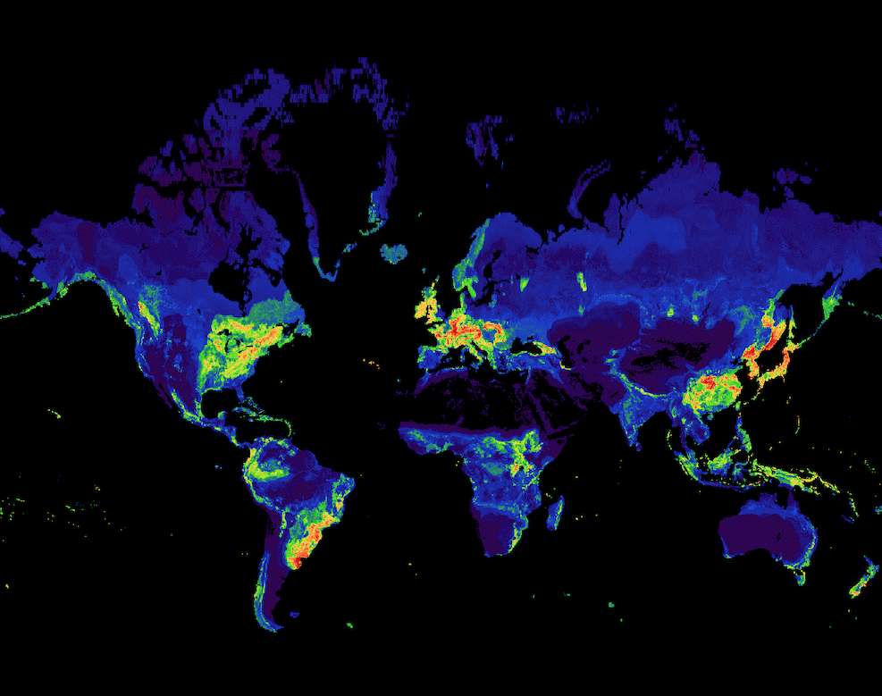 Ici, la productivité des algues dans le monde. © Vincent Jassey et al., New Physiologist