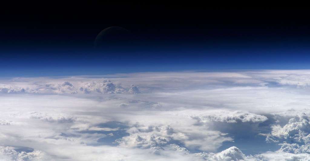 Photo des couches hautes de l'atmosphère terrestre. © Nasa Earth Observatory, Wikimedia commons, DP