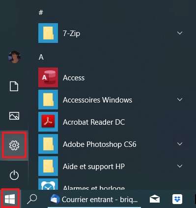 Accédez aux paramètres de Windows 10. © Microsoft