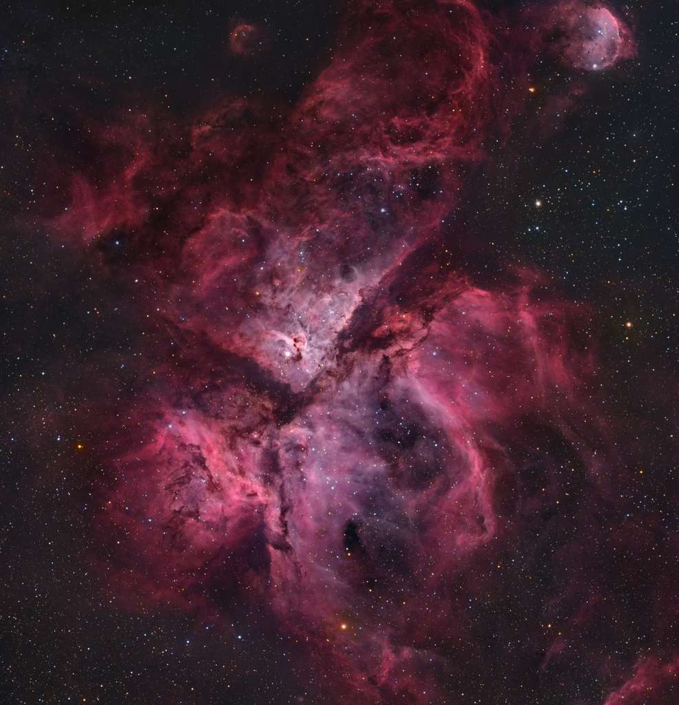 La nébuleuse de la Carène dans laquelle se trouve la nébuleuse de l'Homoncule et Eta Carinae. © Nasa, ESA, ESO