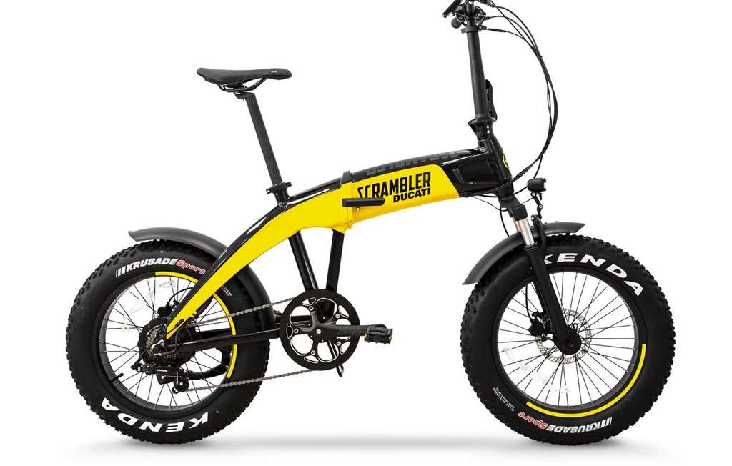 The Scrambler SCR-E is aimed at fans of fat bikes and small beach bikes.  © Ducati
