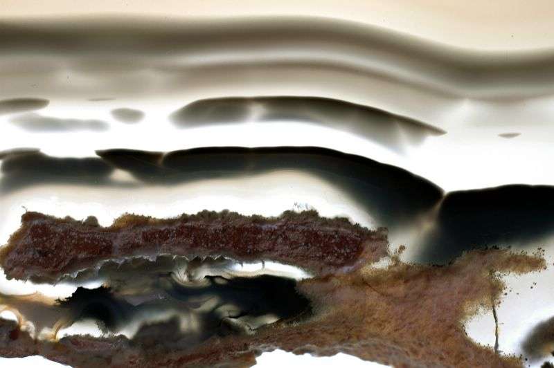 Agate onyx noire à bandes blanches Agate onyx noire à bandes blanches
