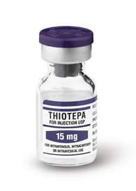 Le Thiotépa est un anticancéreux, utilisé en injections de 15 mg, dans le traitement par chimiothérapie des cancers du sein, de l'ovaire et de la vessie. © DR Le Thiotépa est un anticancéreux, utilisé en injections de 15 mg, dans le traitement par chimiothérapie des cancers du sein, de l'ovaire et de la vessie. © DR