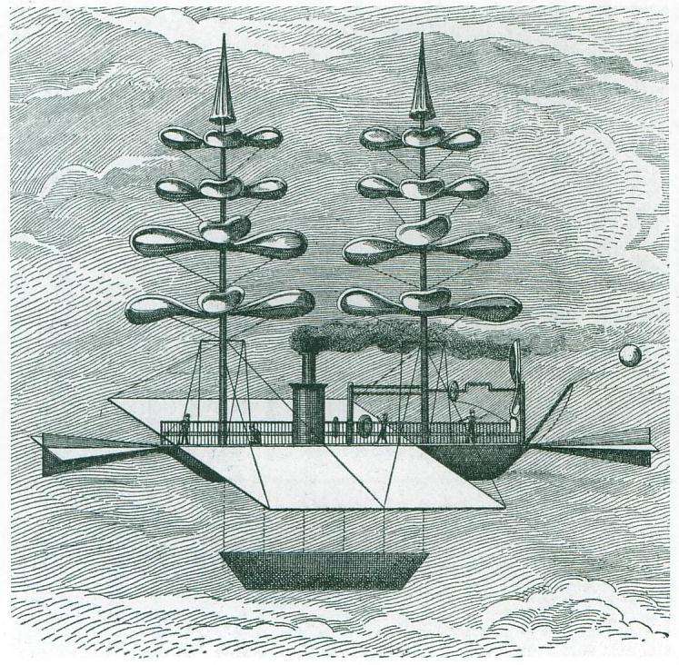 L’hélicoptère imaginaire de Gabriel de la Landelle L’hélicoptère imaginaire de Gabriel de la Landelle