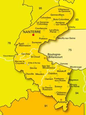 Carte Des Hauts De Seine Petit Tour Geographique Dossier