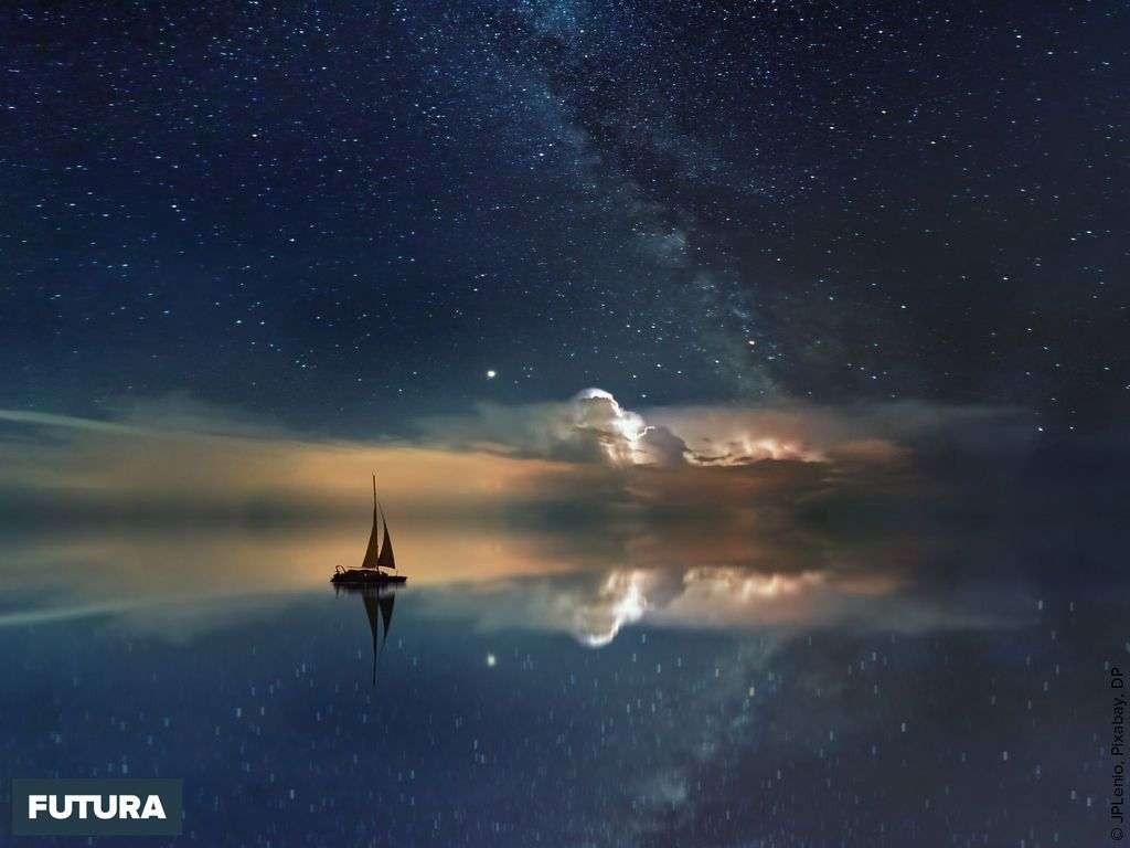 Fond D Ecran Voyage Au Clair De Lune Sous La Voie Lactee