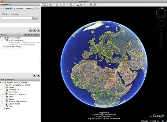Google Earth, disponible sur Windows, macOS, Linux, iOS et Android, permet de visualiser les images, enregistrées par satellite, de la plupart des endroits de la planète. Que le lieu visité soit aperçu depuis l'espace ou à quelques mètres du sol, la précision des photos est surprenante. © Google Earth