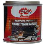 Peinture glycérophtalique destinée au revêtement des poêles et cheminées à bois, charbon ou au gaz. Adaptée à une température de 650 °C. Sèche au toucher en 1 h 30. Recouvrable après 12 heures. Rendement moyen : 8 m2/litre. © DR Peinture glycérophtalique destinée au revêtement des poêles et cheminées à bois, charbon ou au gaz. Adaptée à une température de 650 °C. Sèche au toucher en 1 h 30. Recouvrable après 12 heures. Rendement moyen : 8 m2/litre. © DR