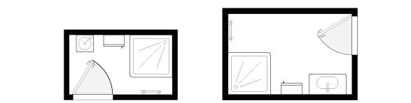 Pour optimiser l’espace, choisissez un meuble lave-mains droit ou d’angle et des meubles de faible profondeur. Un receveur de douche 70 x 70 cm est un minimum, préférez un modèle de 80 x 80 cm positionné à l’opposé de l’accès à la salle d’eau. © Lapeyre Pour optimiser l’espace, choisissez un meuble lave-mains droit ou d’angle et des meubles de faible profondeur. Un receveur de douche 70 x 70 cm est un minimum, préférez un modèle de 80 x 80 cm positionné à l’opposé de l’accès à la salle d’eau. © Lapeyre