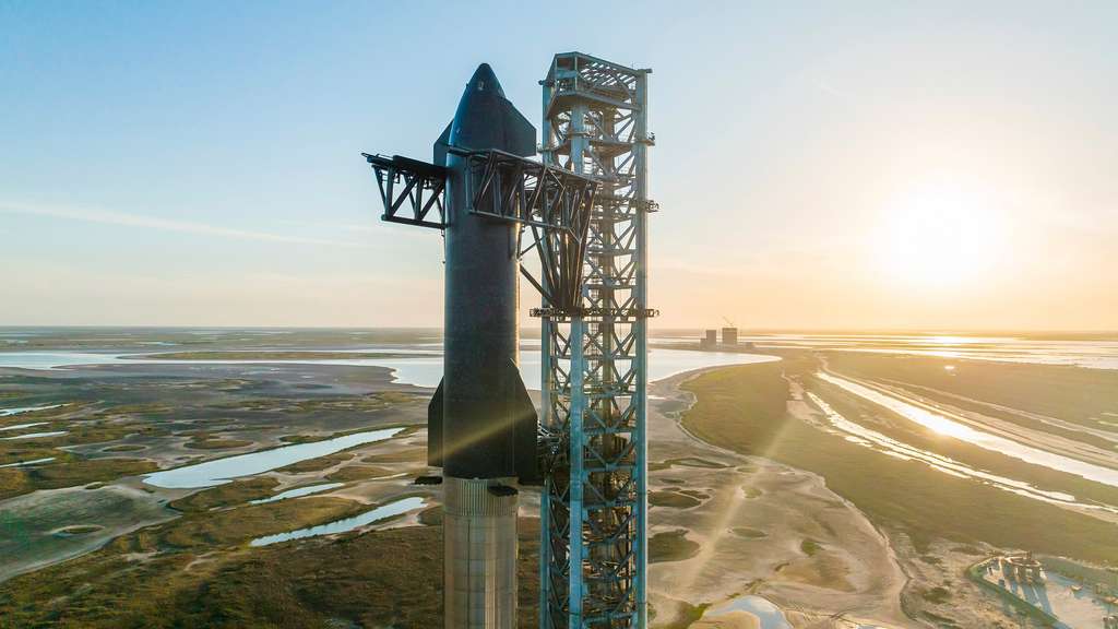 Le Starship est encore loin d'être prêt pour un lancement. © SpaceX