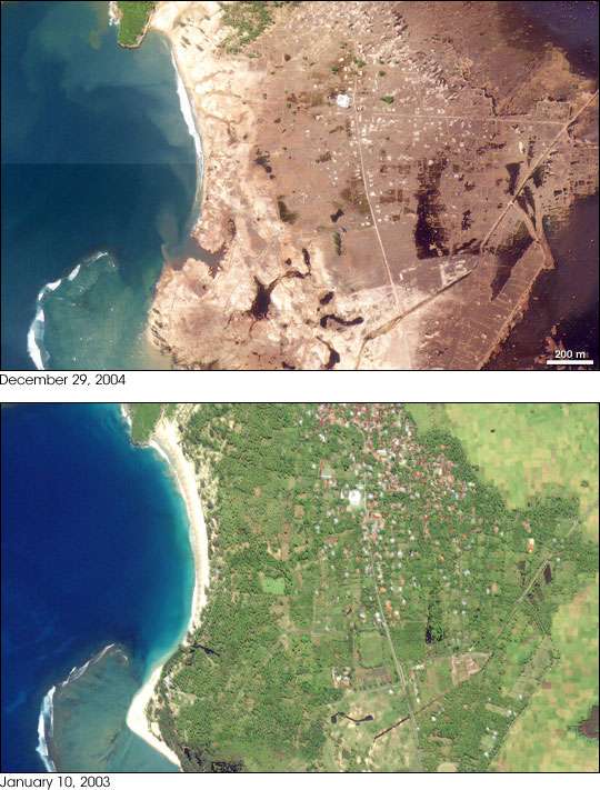 Le Tsunami a ravagé Lhoknga, Indonésie Le Tsunami a ravagé Lhoknga, Indonésie
