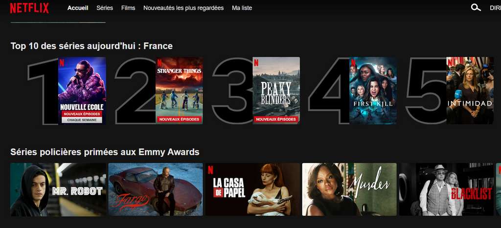 En France, les deux séries les plus regardées du moment ont une diffusion fractionnée. © Futura, Netflix