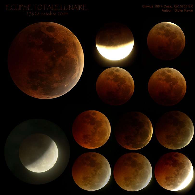 L'Eclipse Totale de Lune du 28 Octobre 2004 L'Eclipse Totale de Lune du 28 Octobre 2004