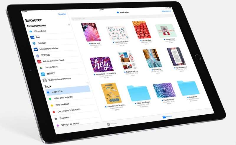 L’application Fichiers d’iOS 11 rend la gestion des fichiers beaucoup plus pratique. © Apple 