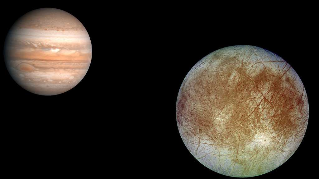 Jupiter et sa lune Europe Jupiter et sa lune Europe