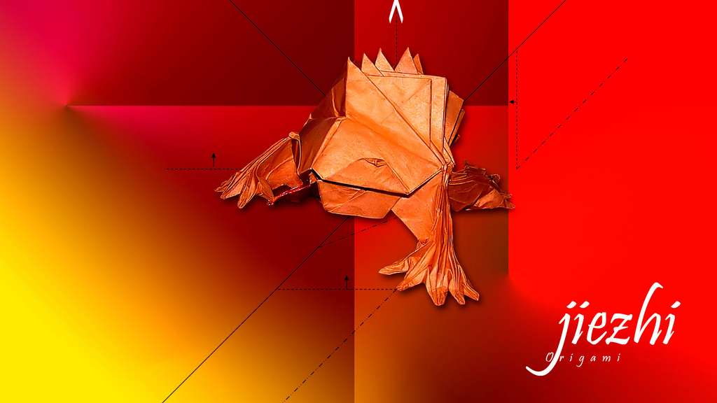 Une grenouille en papier Une grenouille en papier
