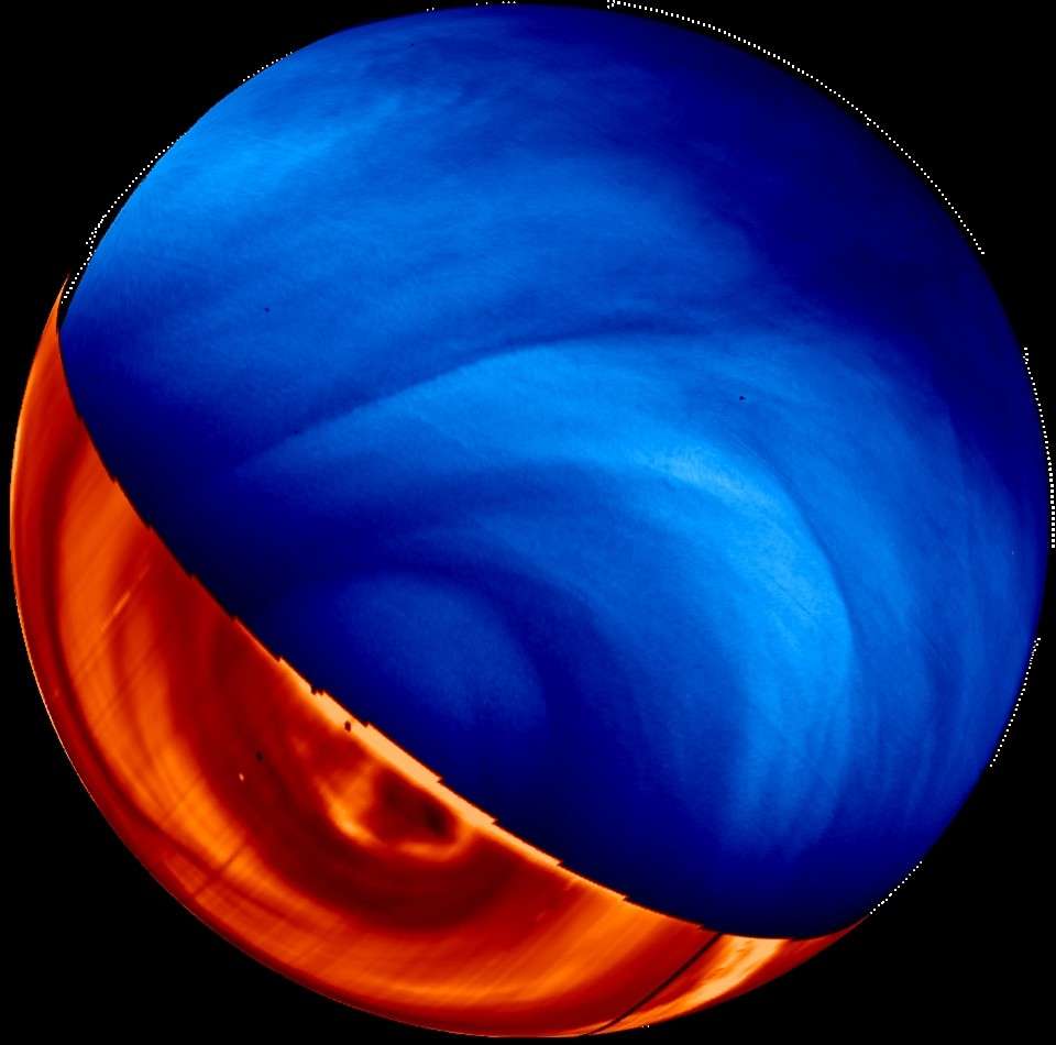 Vénus en ultraviolet et en infrarouge Vénus en ultraviolet et en infrarouge