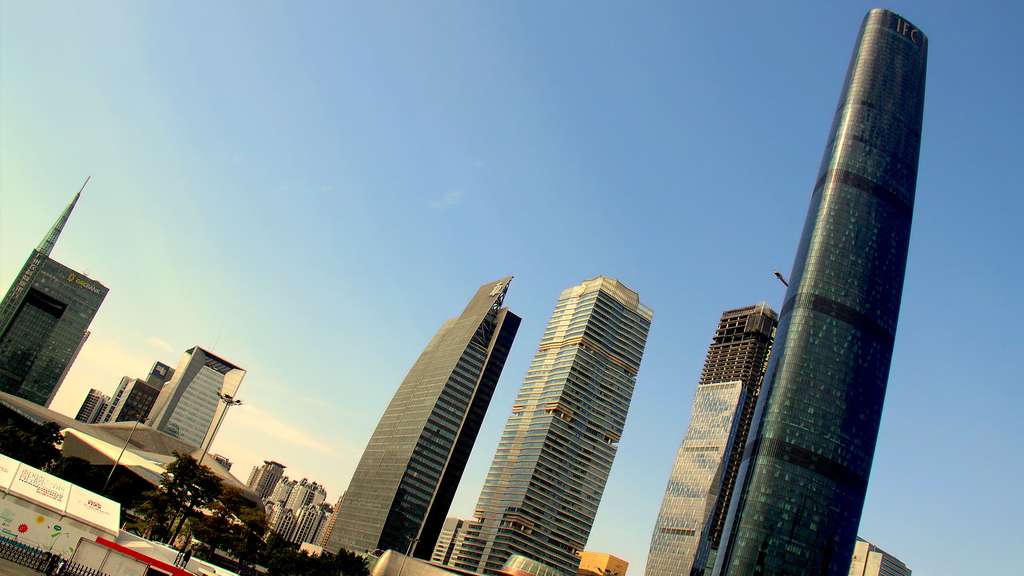 Le Guangzhou International Finance Center, en Chine Le Guangzhou International Finance Center, en Chine