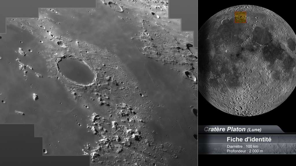 Le cratère Platon sur la Lune Le cratère Platon sur la Lune
