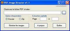 PDF Image Xtractor permet de récupérer des images d'un PDF. © DR PDF Image Xtractor permet de récupérer des images d'un PDF. © DR