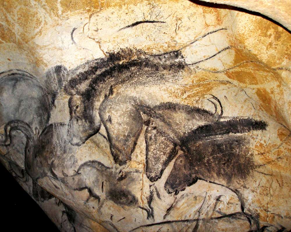 Le panneau des chevaux de la grotte Chauvet Le panneau des chevaux de la grotte Chauvet