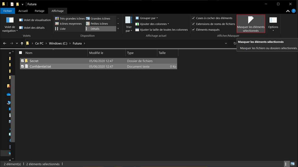 Comment afficher les fichiers cachés sous Windows 10 ?