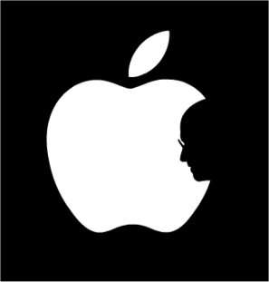 Steve Jobs dans la pomme. © Jonathan Mak