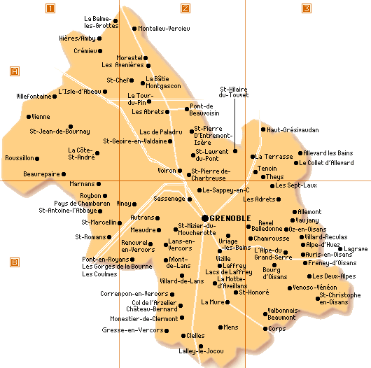 Carte de l'Isère, crédits DR.
