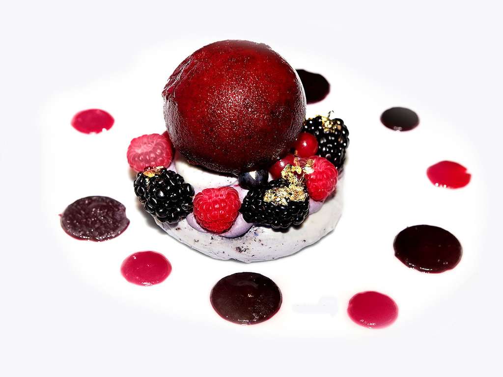 Dessert note à note et sa préparation sucrée inédite Dessert note à note et sa préparation sucrée inédite