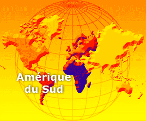 Position de l'Amérique du Sud sur le globe terrestre. © Futura-Sciences