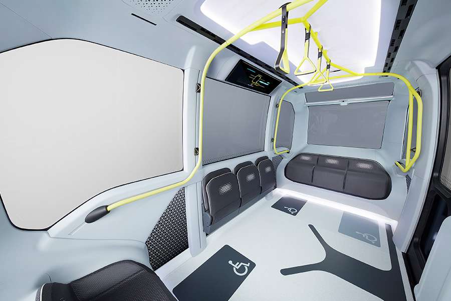 Redesigned cabin for Toyota 2020 e-Palette Shuttle. © Toyota