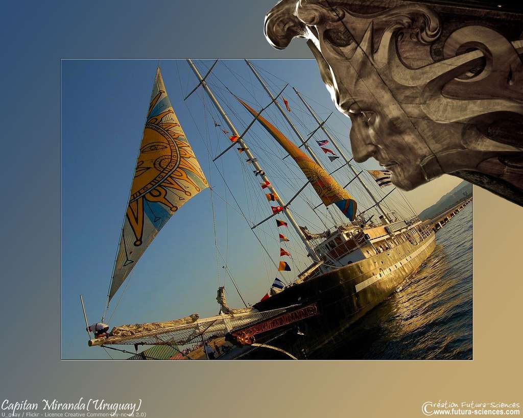 Le Capitan Miranda, un bateau aux couleurs de l'Uruguay Le Capitan Miranda, un bateau aux couleurs de l'Uruguay