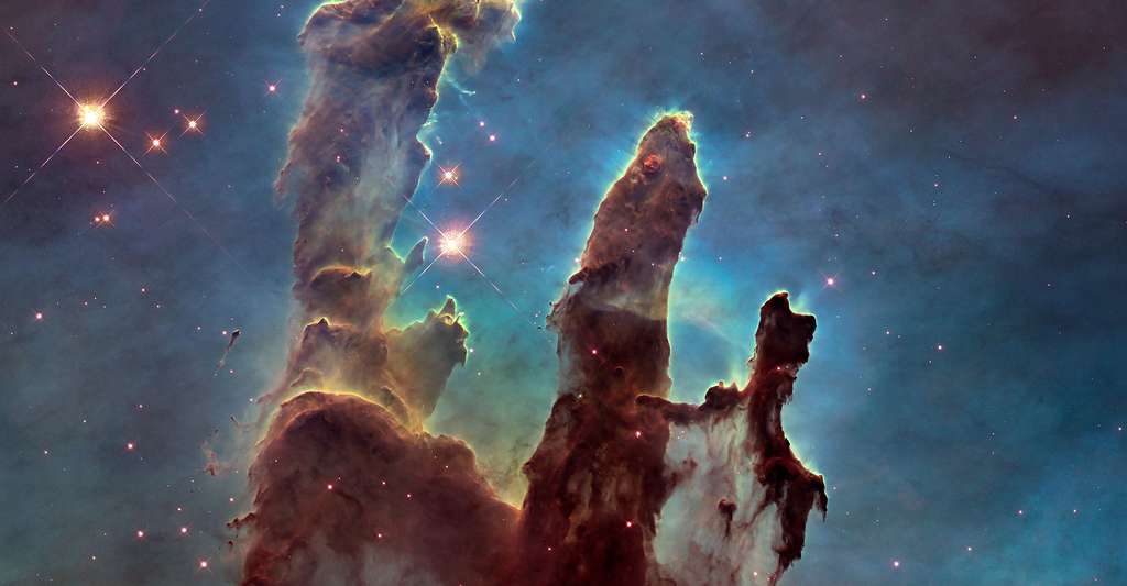 Les Piliers de la création ; image la plus nette jamais prise de cette colonne de poussières interstellaires. © Nasa, ESA, The Hubble Heritage Team (STScI/AURA), DP