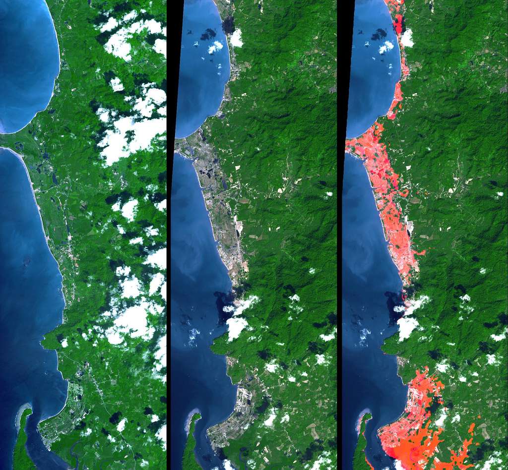 Images satellites de l'île de Phuket Images satellites de l'île de Phuket