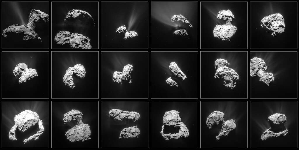 L'activité de la comète entre le 31 janvier et le 25 mars 2015 a été observée par la sonde Rosetta. © Esa, Rosetta, Navcam