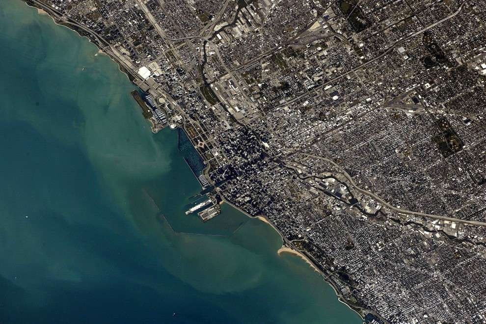 Chicago vue depuis l'ISS Chicago vue depuis l'ISS