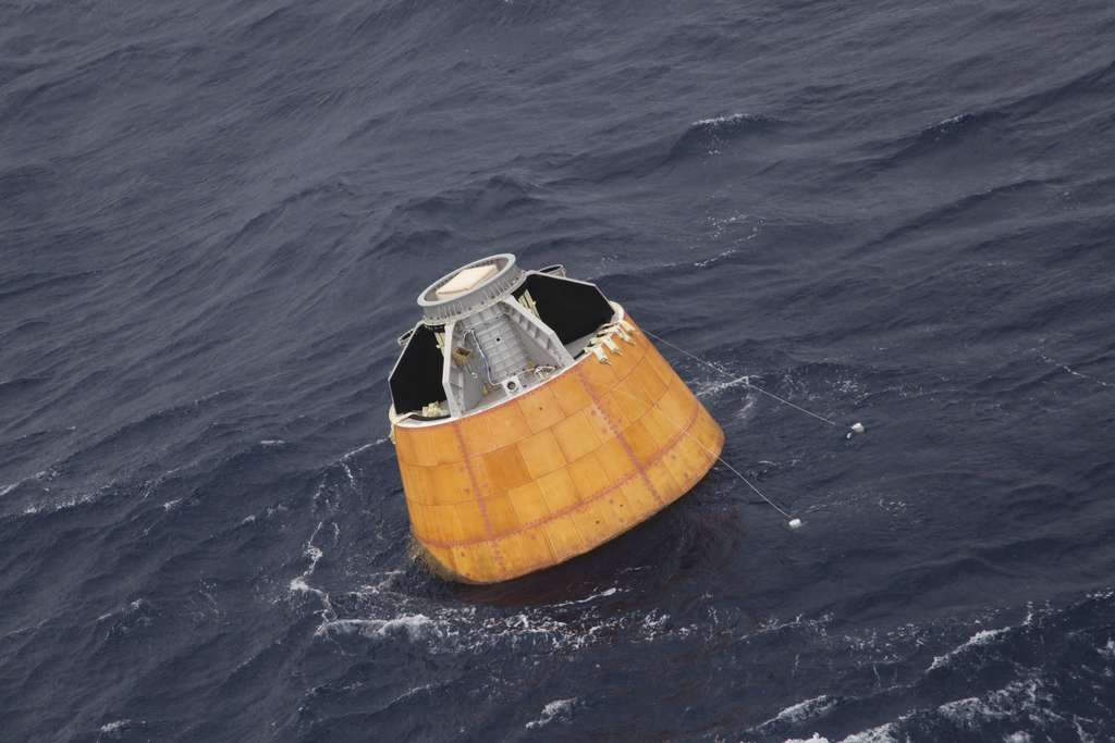 Démonstrateur indien de capsule habitable pour un équipage de trois personnes. © Isro