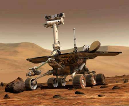Le rover Mars Exploration Rover « explore » Mars. © NASA / JPL