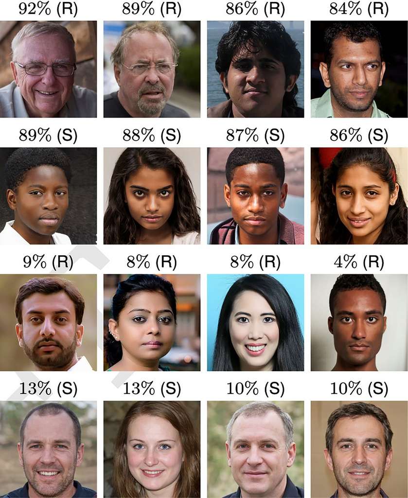  Les visages réels sont les (R) et les synthétiques sont les (S). © NVidia Corporation