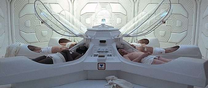 Les capsules de biostases dans le film Alien. © Alien, le Cinquième Passager de Ridley Scott