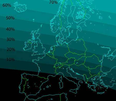 Le passage de l'éclipse en Europe. Cliquez pour agrandir. D’après Project Pluto Guide 7.0
