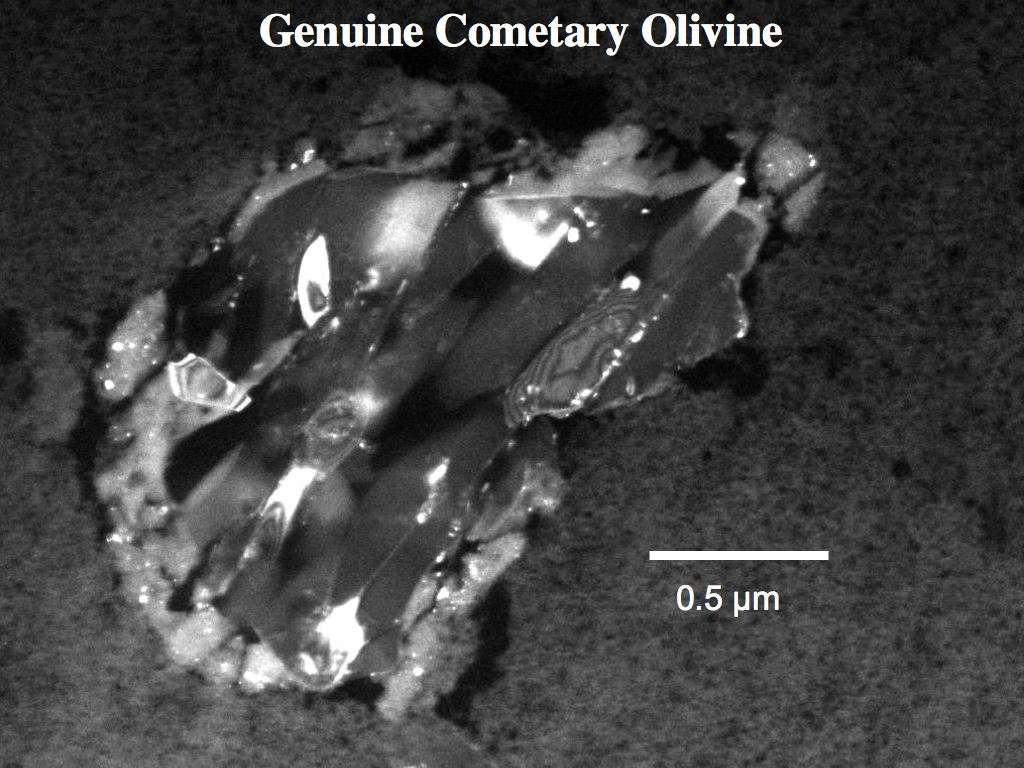 De l'olivine dans les échantillons De l'olivine dans les échantillons