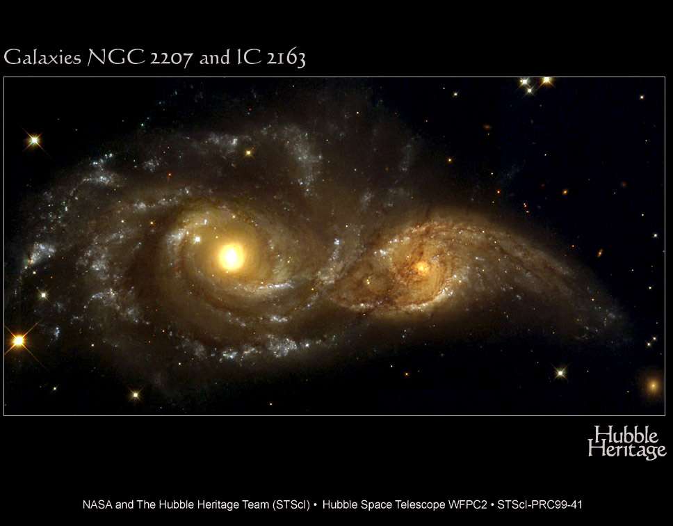 Hubble : collision de galaxies Hubble : collision de galaxies