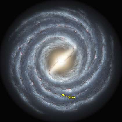 Notre galaxie vue de "l'extérieur" © NASA / JPL-Caltech/R. Hurt (SSC/Caltech)