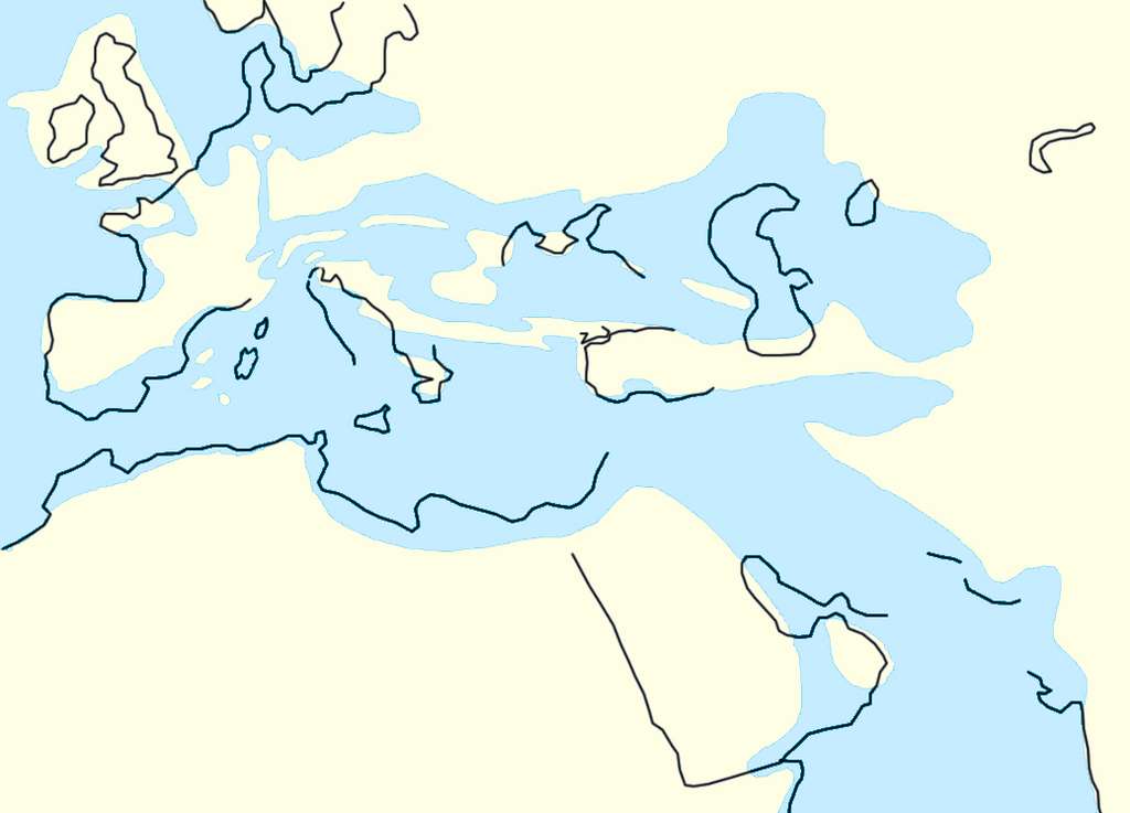 Extension de la mer épicontinentale Paratéthys au Miocène. © Woudloper, Wikimedia Commons, domaine public