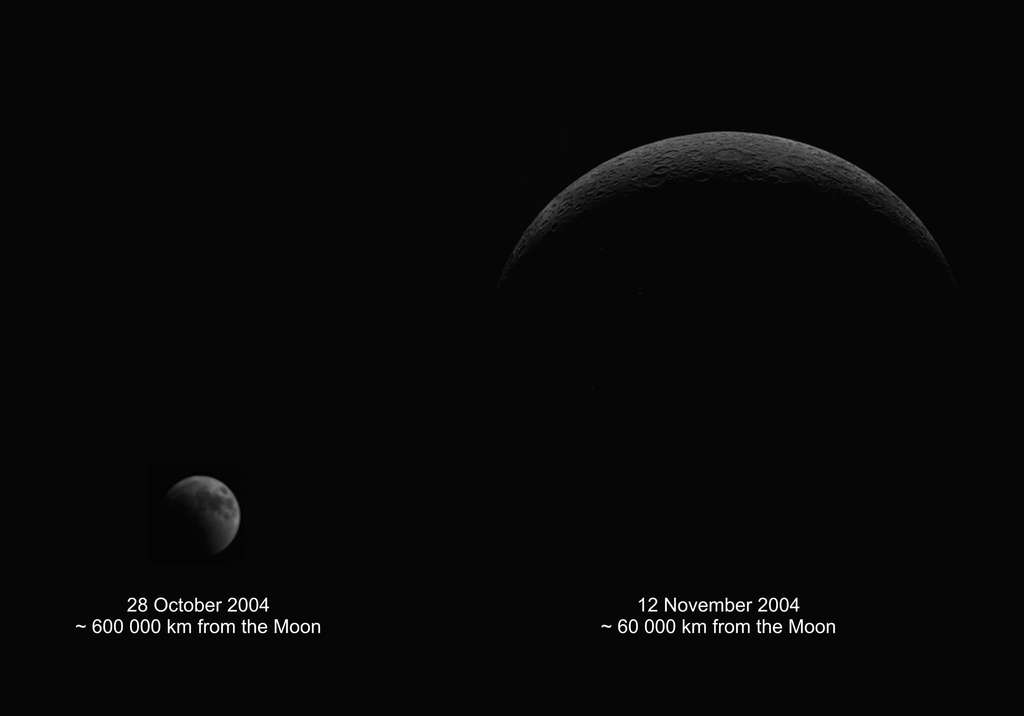 SMART-1 approchant de la Lune SMART-1 approchant de la Lune